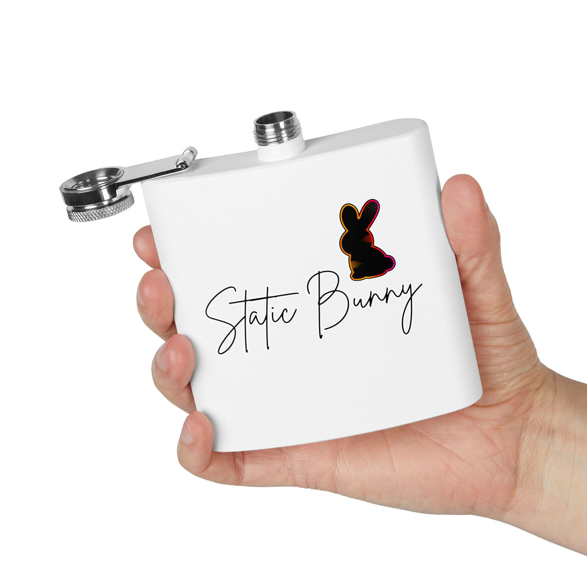 Static Bunny Flask - Neon Sunset