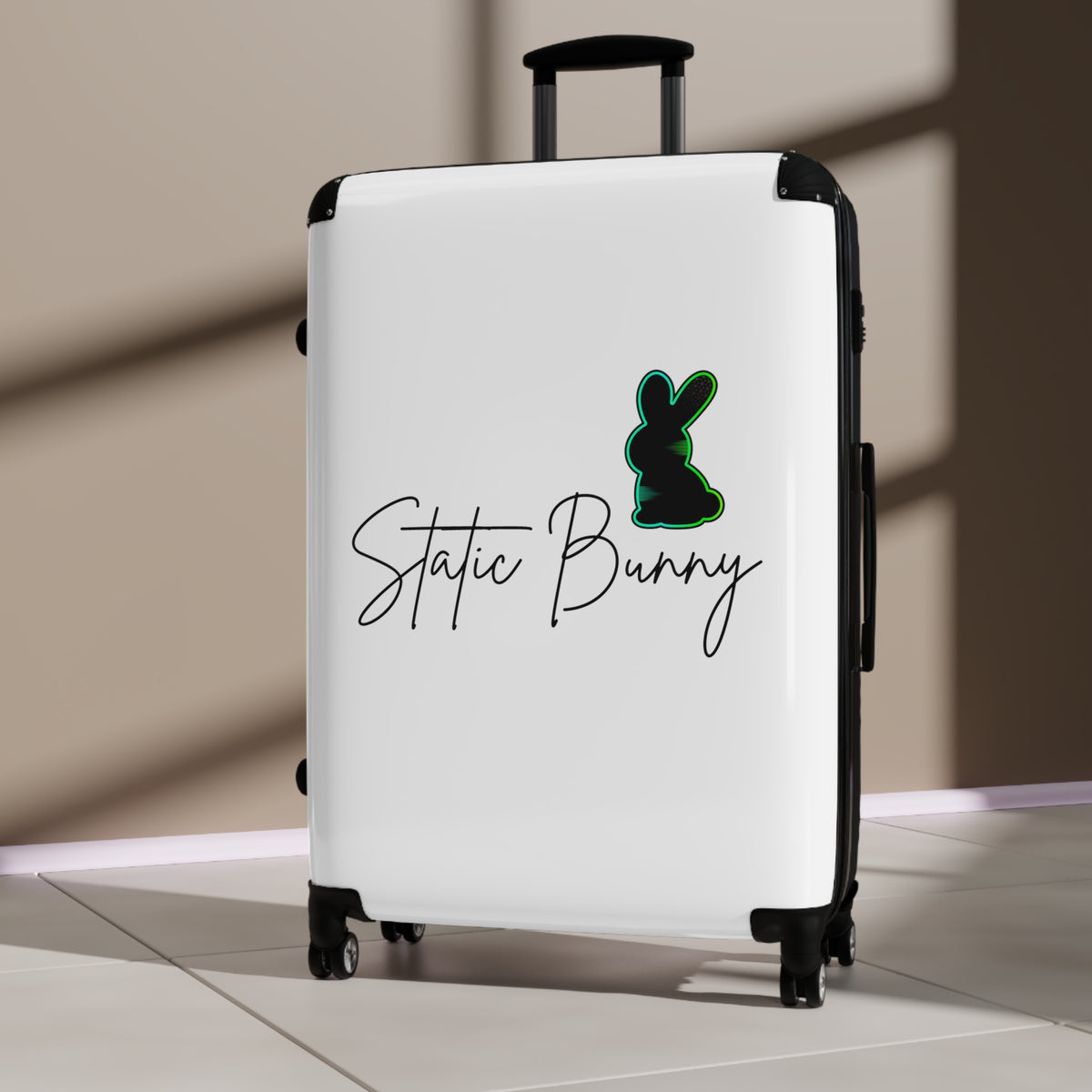 Static Bunny Carry-on Suitcase - Radioactive