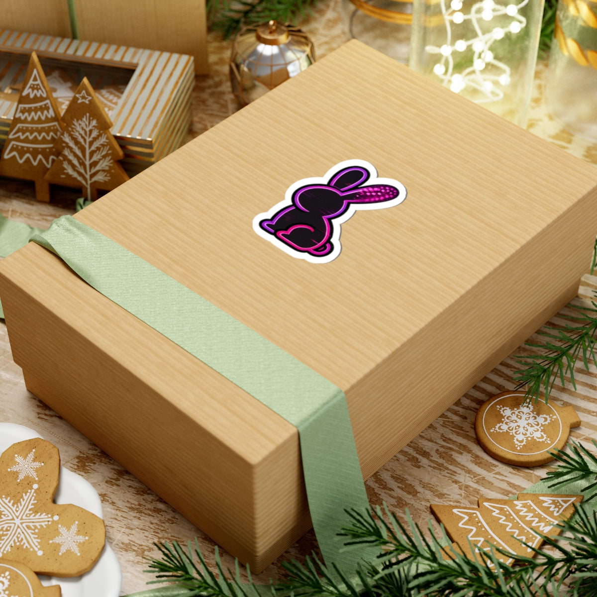 Static Bunny Sticker - Ultraviolet