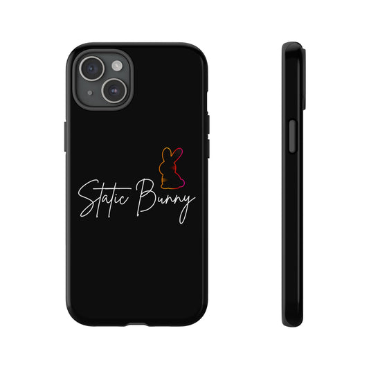 Static Bunny Phone Case - Neon Sunset