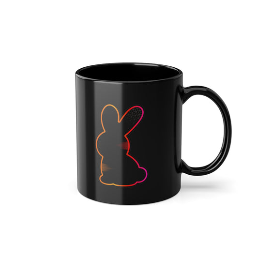 Static Bunny Mug — Neon Sunset