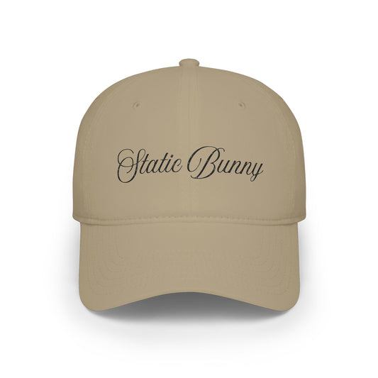 Static Bunny Baseball Cap - Neon Sunset Font