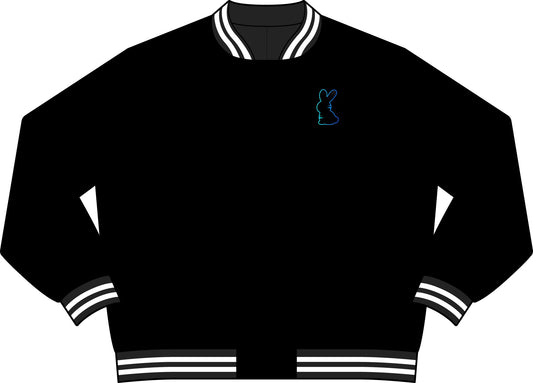 Static Bunny Varsity Bomber Jacket - Deep Hydro