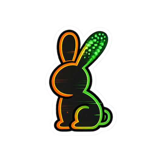 Static Bunny Sticker - Radioactive
