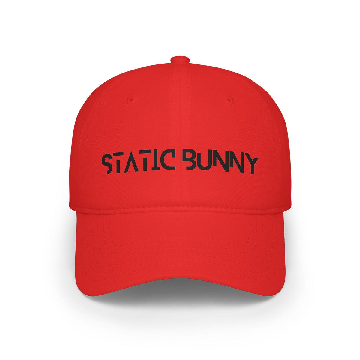 Static Bunny Baseball Cap - Synthwave Font