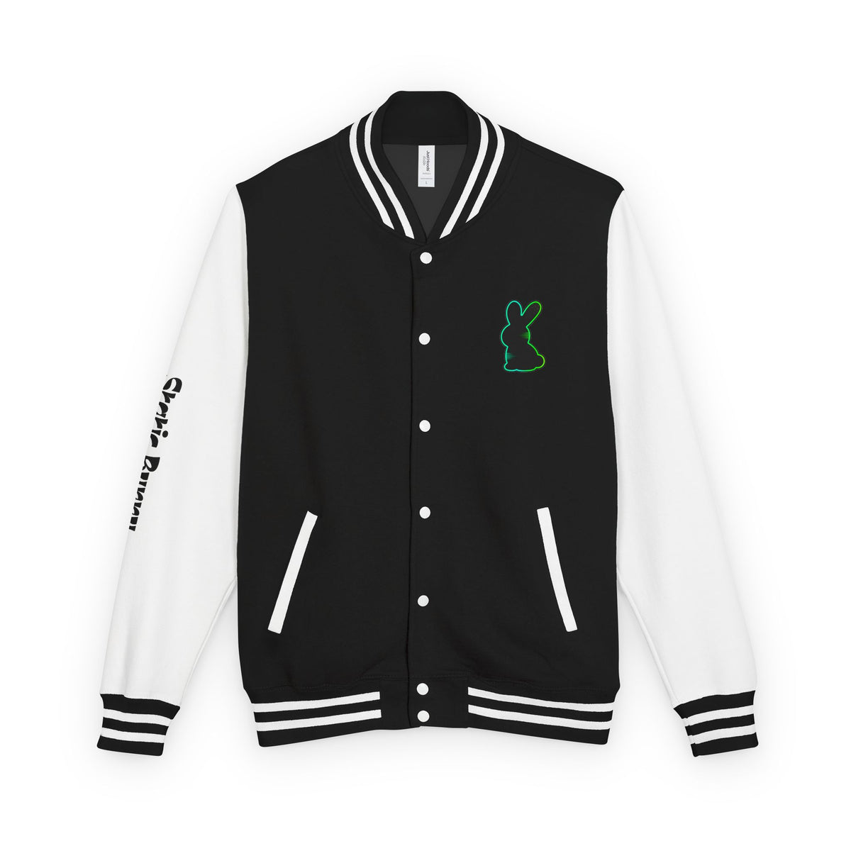 Static Bunny Letterman Jacket - Radioactive