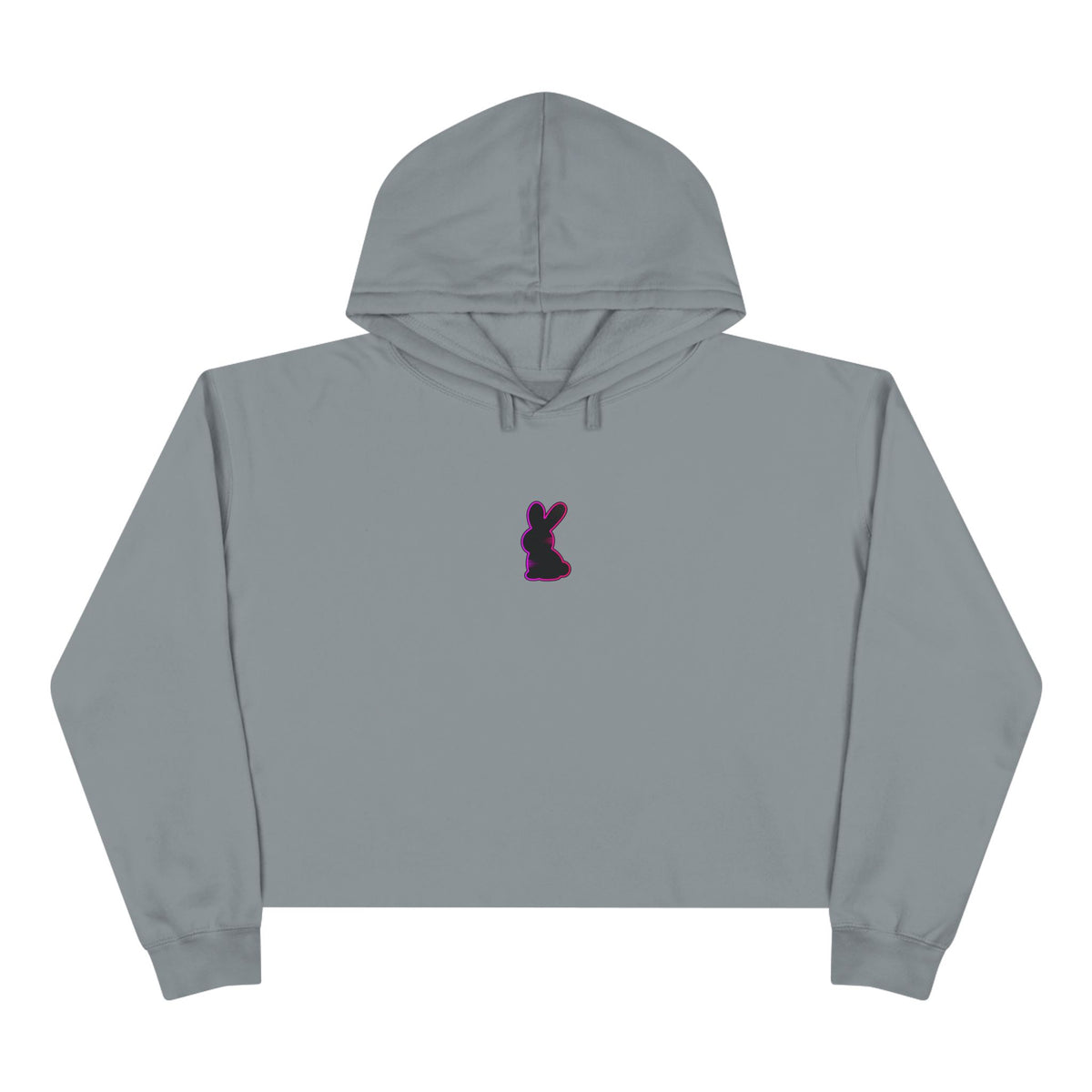 Static Bunny Cropped Hoodie - Ultraviolet