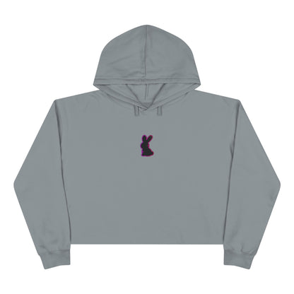 Static Bunny Cropped Hoodie - Ultraviolet