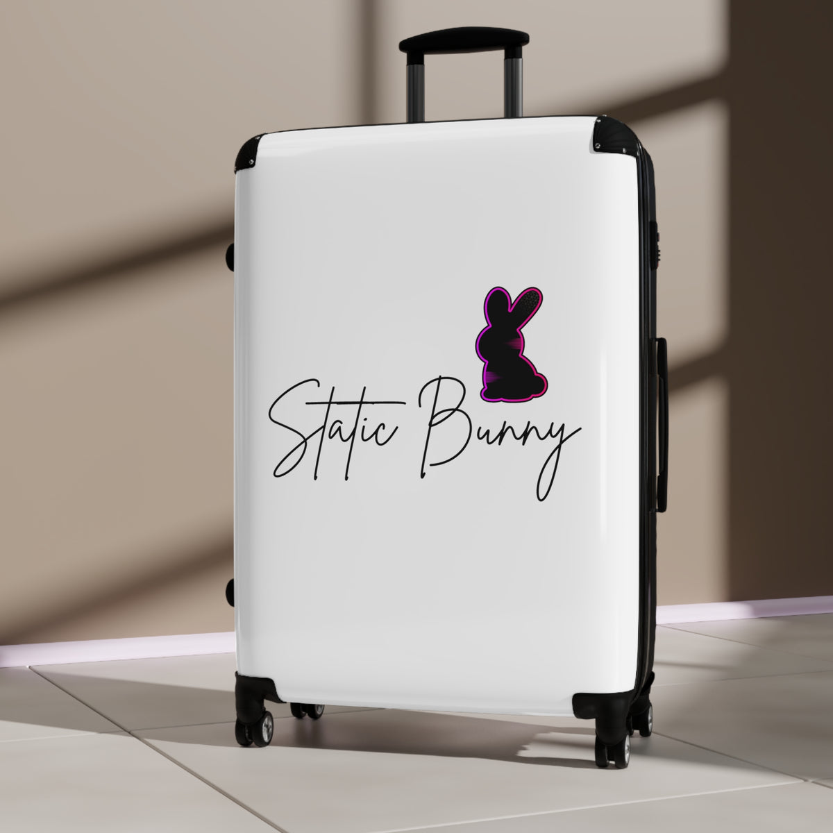 Static Bunny Carry-On Suitcase – Ultraviolet