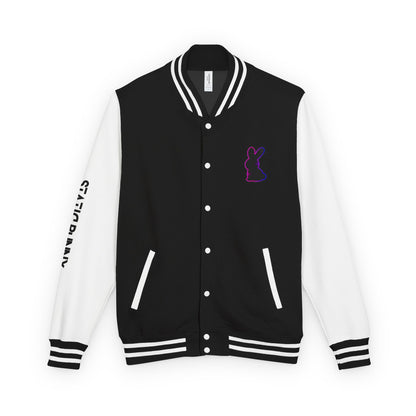 Static Bunny Letterman Jacket - Synthwave
