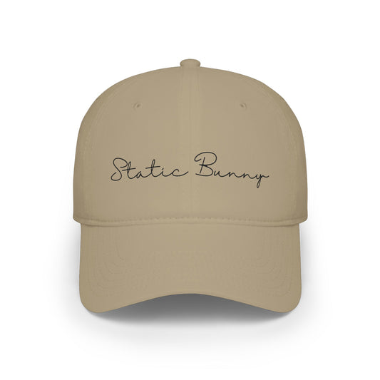 Static Bunny Baseball Cap - Ultraviolet Font