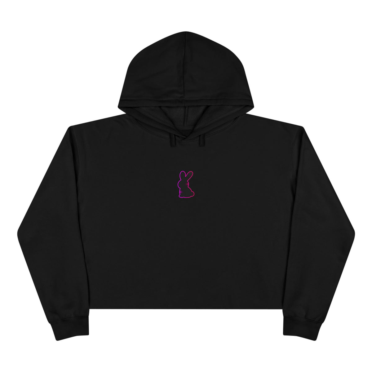 Static Bunny Cropped Hoodie - Ultraviolet