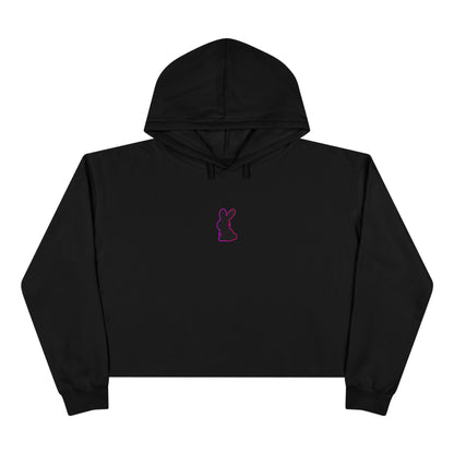 Static Bunny Cropped Hoodie - Ultraviolet