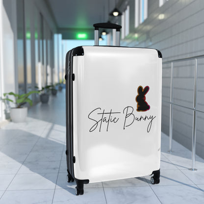Static Bunny Carry-On Suitcase - Neon Sunset