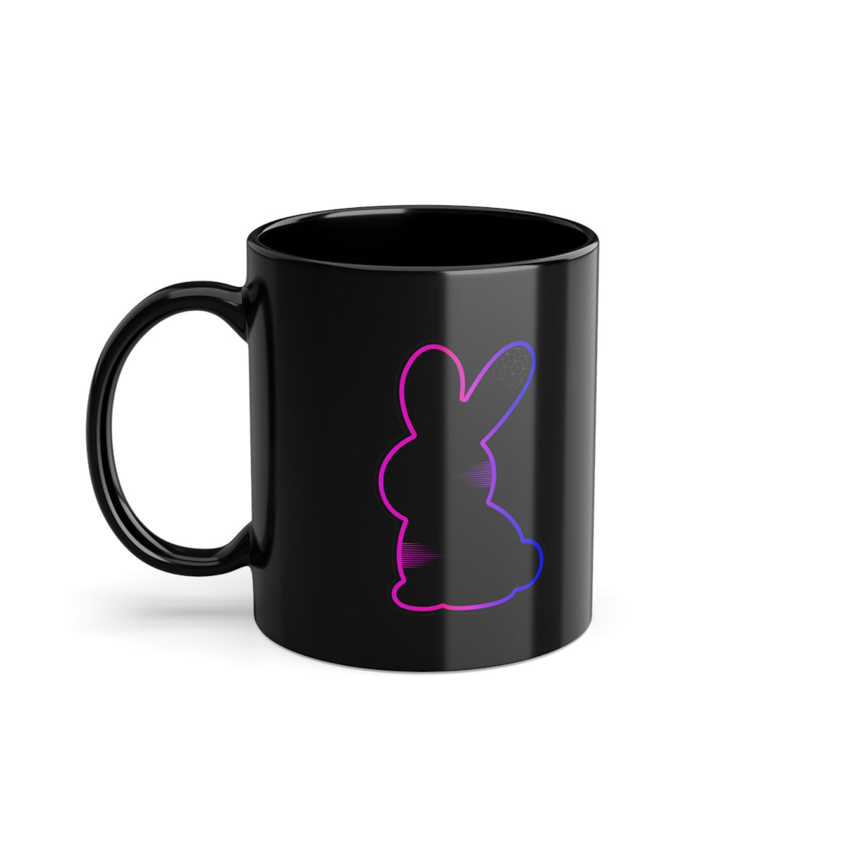 Static Bunny Mug — Synthwave