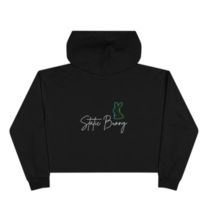 Static Bunny Cropped Hoodie - Radioactive