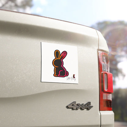 Static Bunny Car Magnet - Neon Sunset