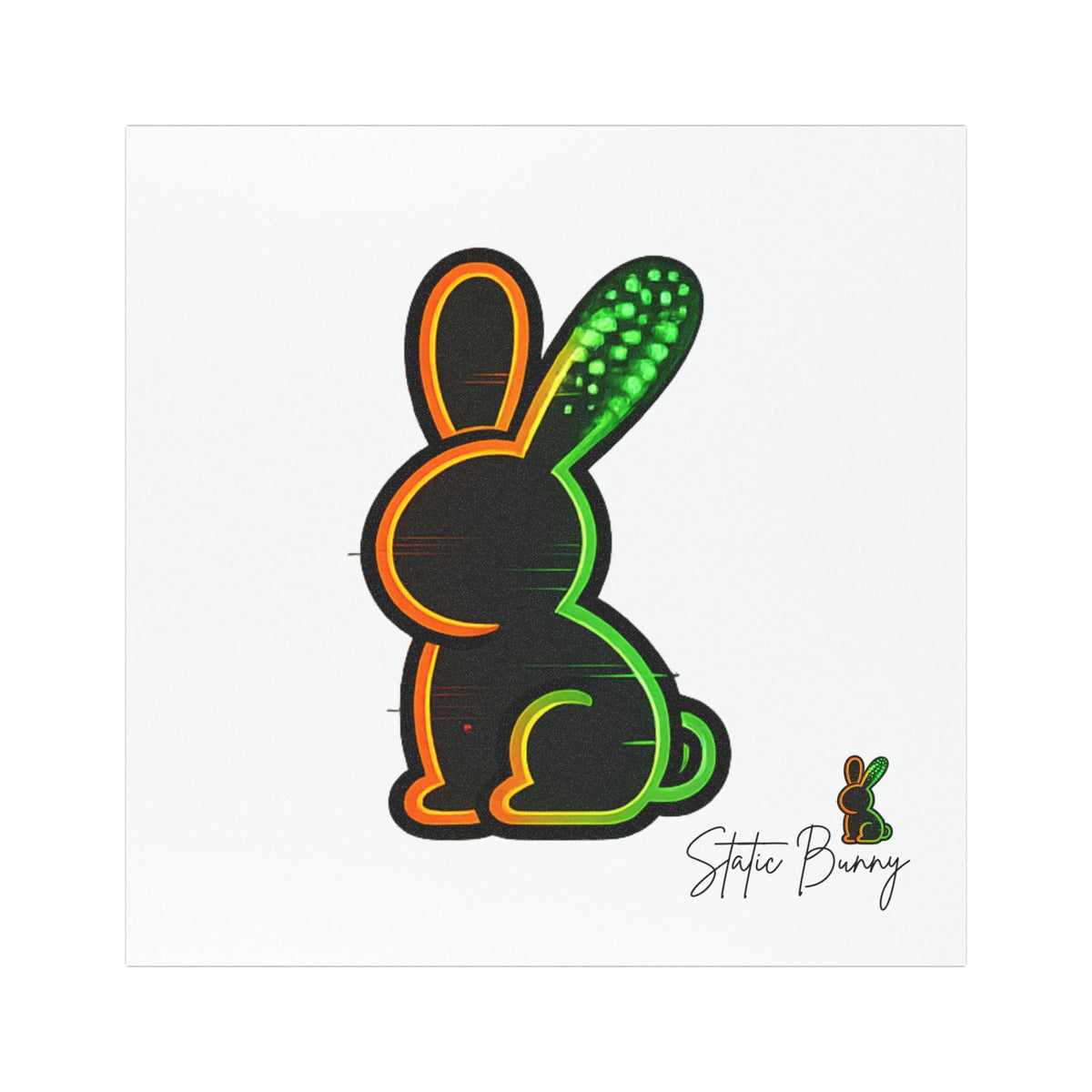 Static Bunny Car Magnet - Radioactive