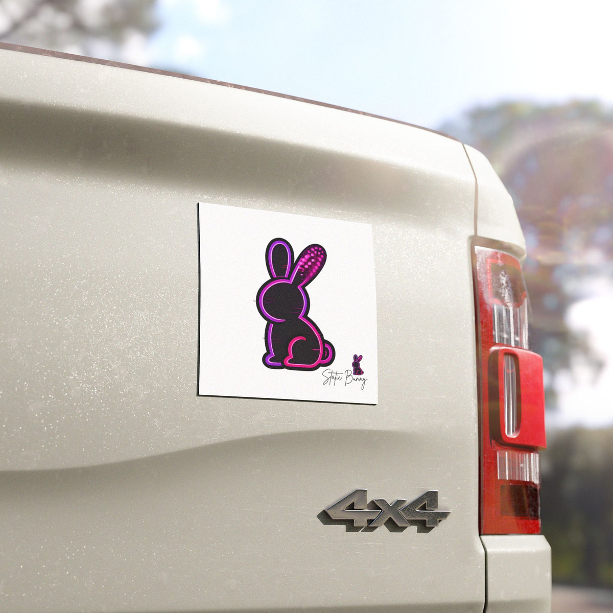 Static Bunny Car Magnet - Ultraviolet