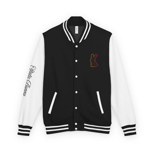 Static Bunny Letterman Jacket - Neon Sunset