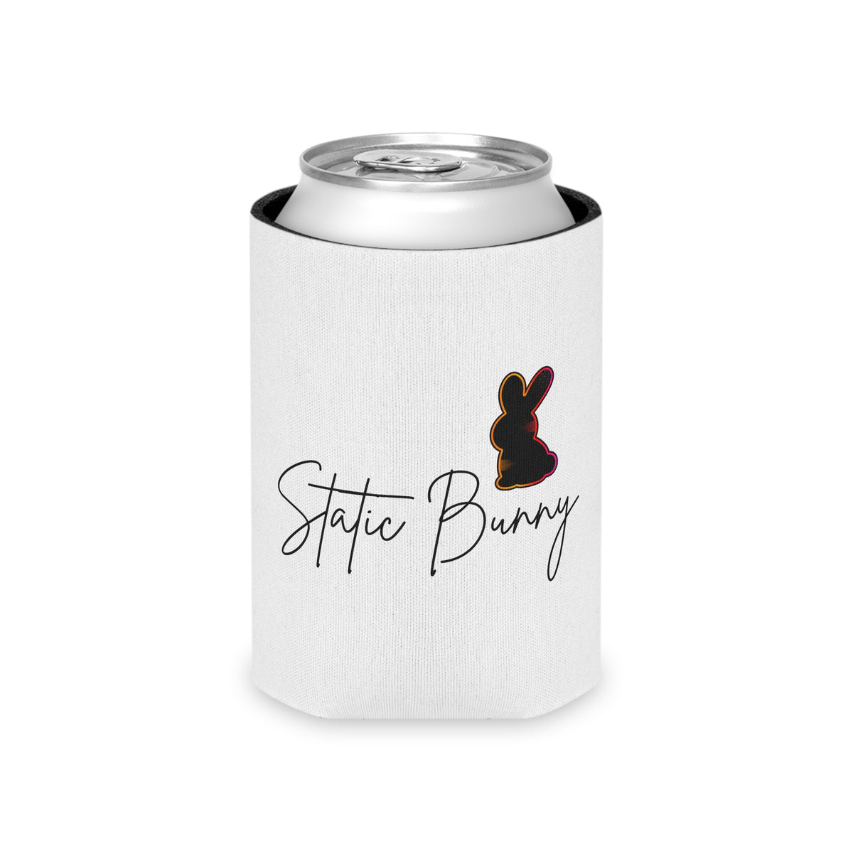 Static Bunny Can Cooler - Neon Sunset