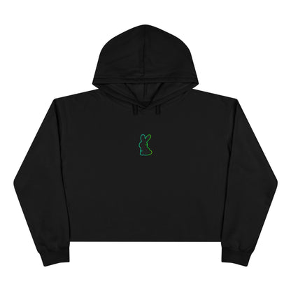 Static Bunny Cropped Hoodie - Radioactive