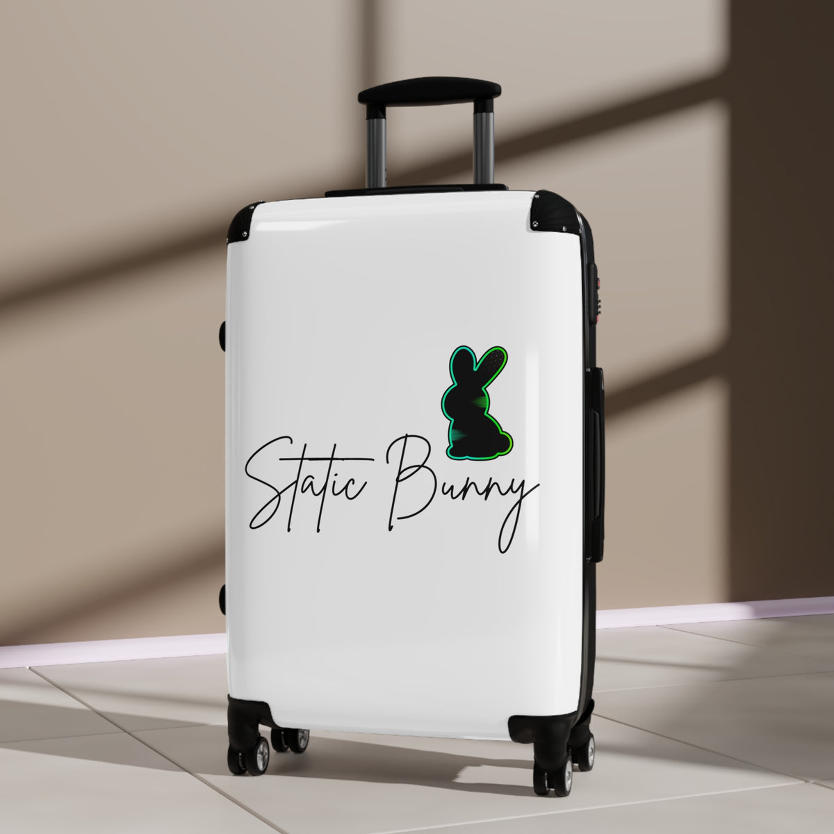 Static Bunny Carry-on Suitcase - Radioactive