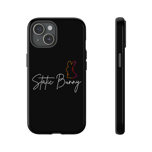 Static Bunny Phone Case - Neon Sunset