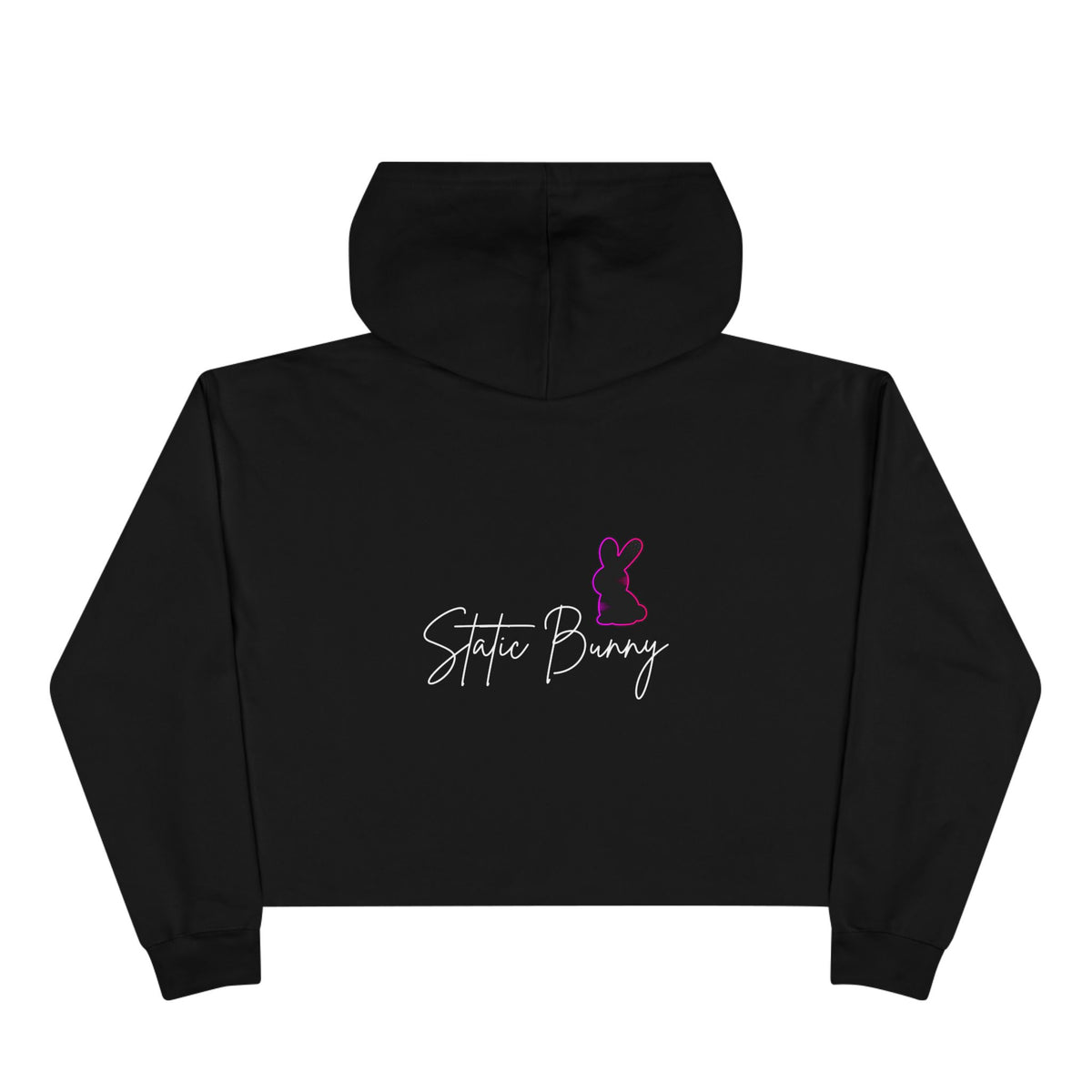 Static Bunny Cropped Hoodie - Ultraviolet