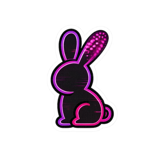 Static Bunny Sticker - Ultraviolet
