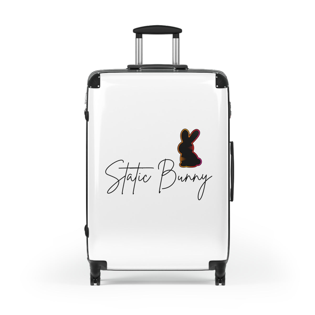 Static Bunny Carry-On Suitcase - Neon Sunset