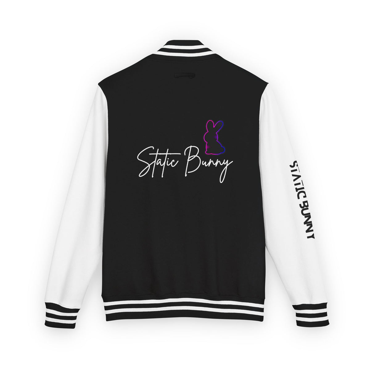 Static Bunny Letterman Jacket - Synthwave