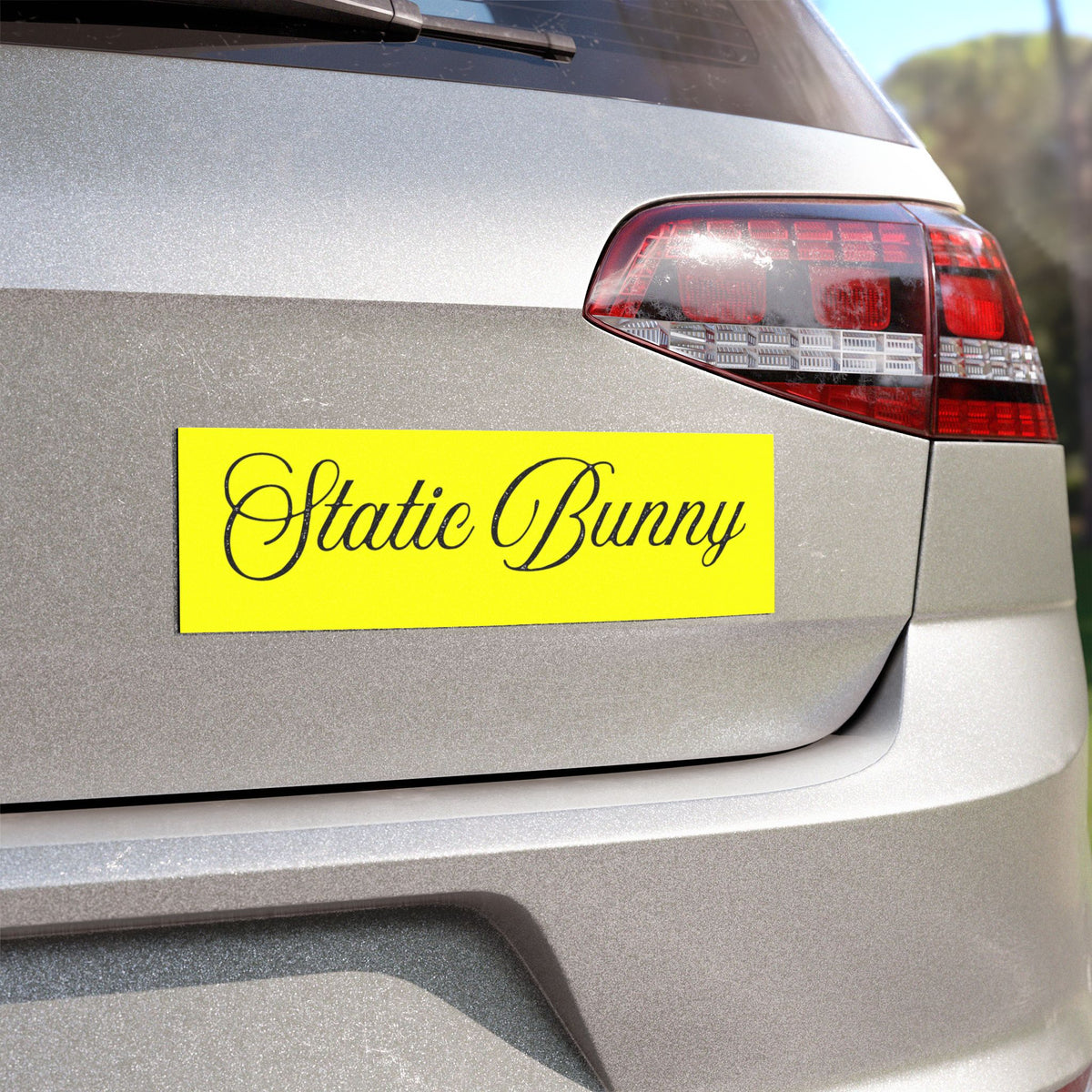 Static Bunny Magnet — Neon Sunset