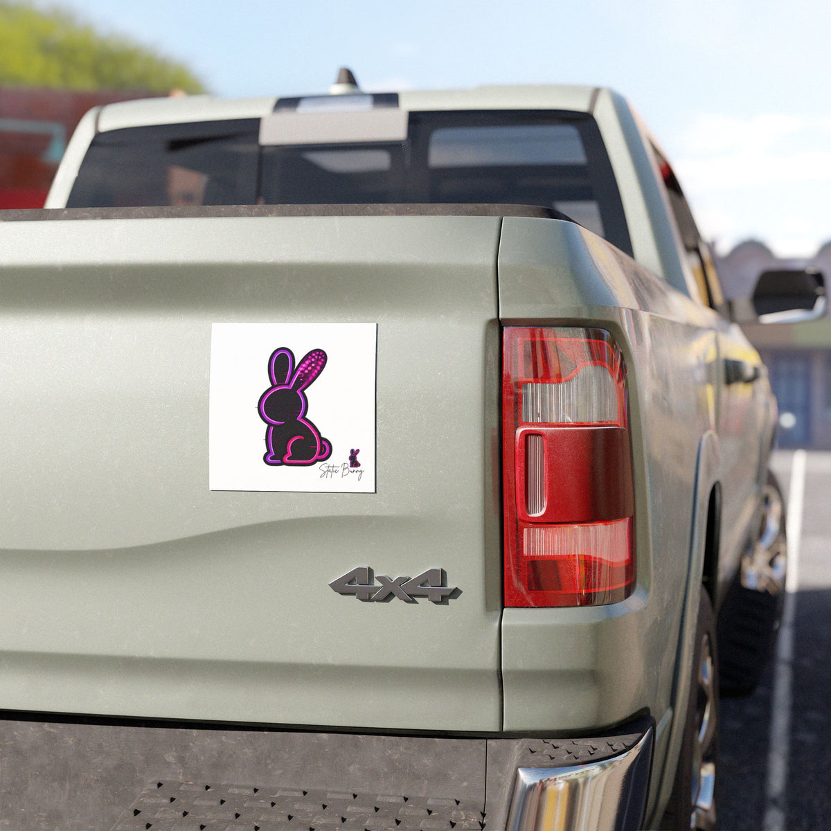 Static Bunny Car Magnet - Ultraviolet