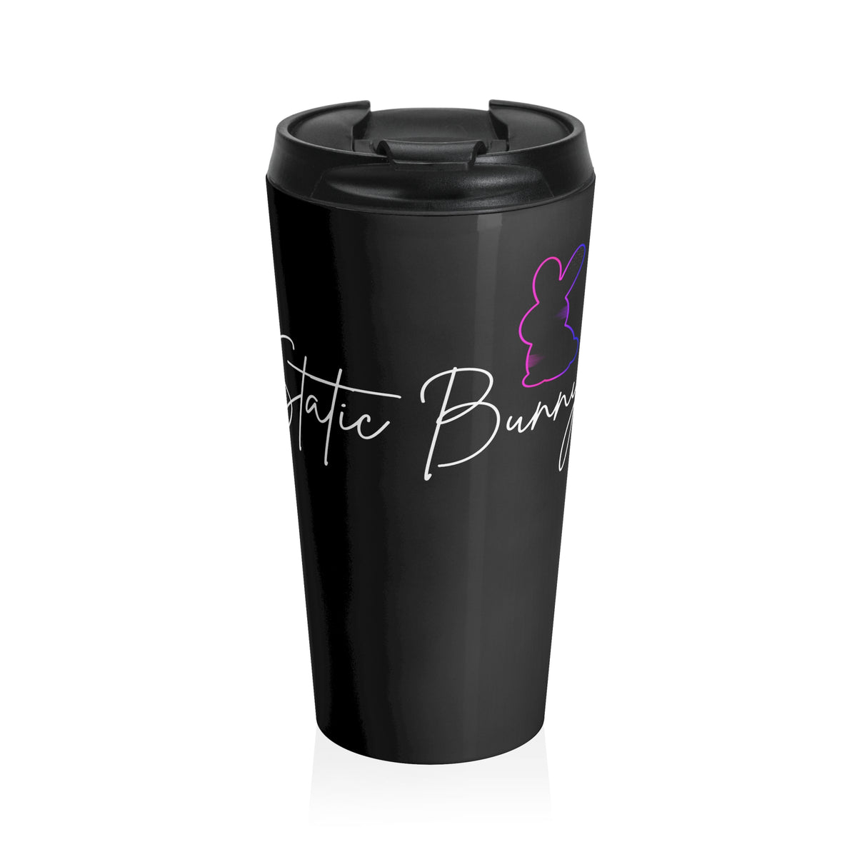 Static Bunny Travel Mug - Synthwave