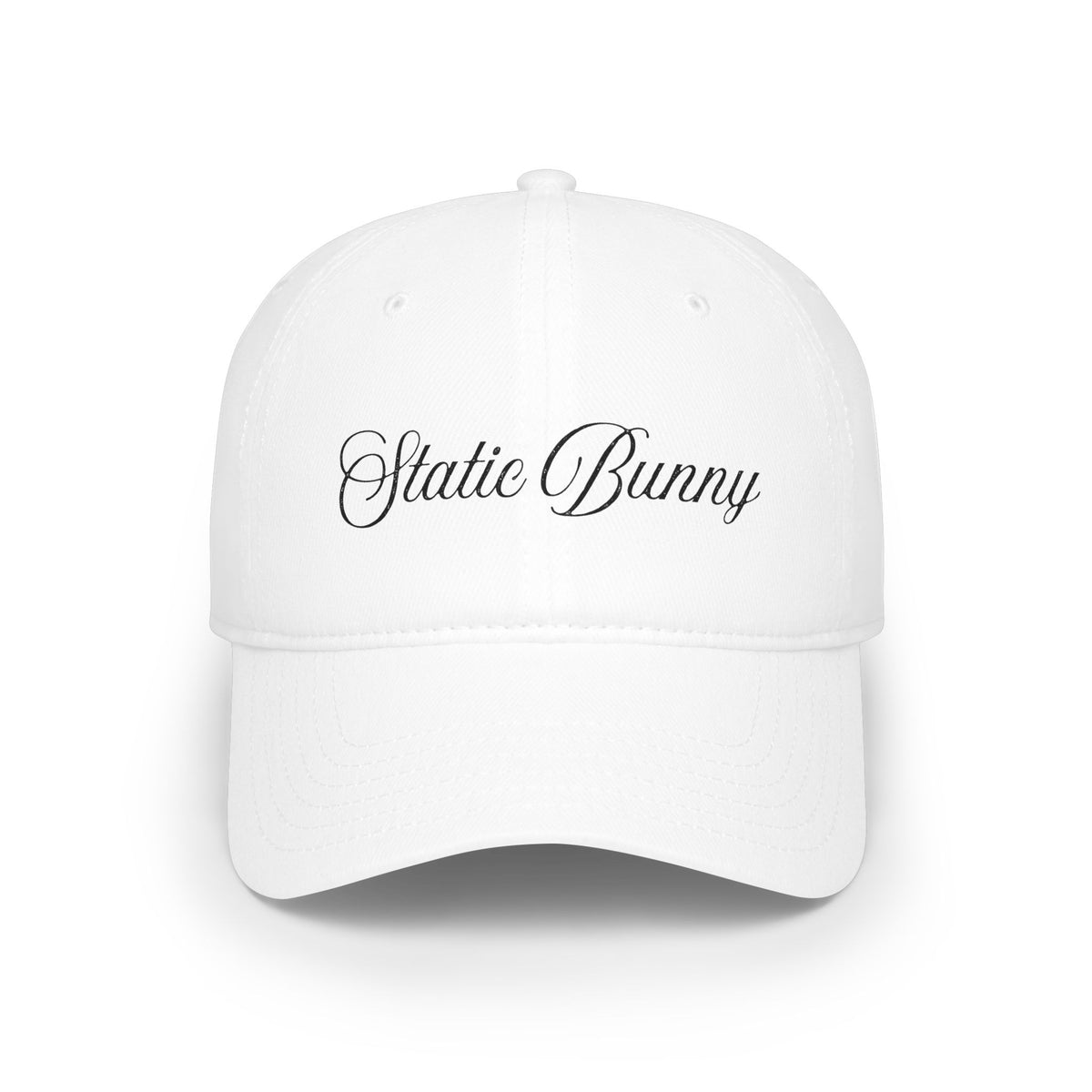 Static Bunny Baseball Cap - Neon Sunset Font