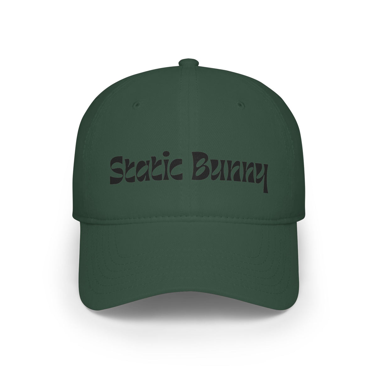 Static Bunny Baseball Cap - Radioactive Font