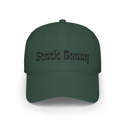 Static Bunny Baseball Cap - Radioactive Font