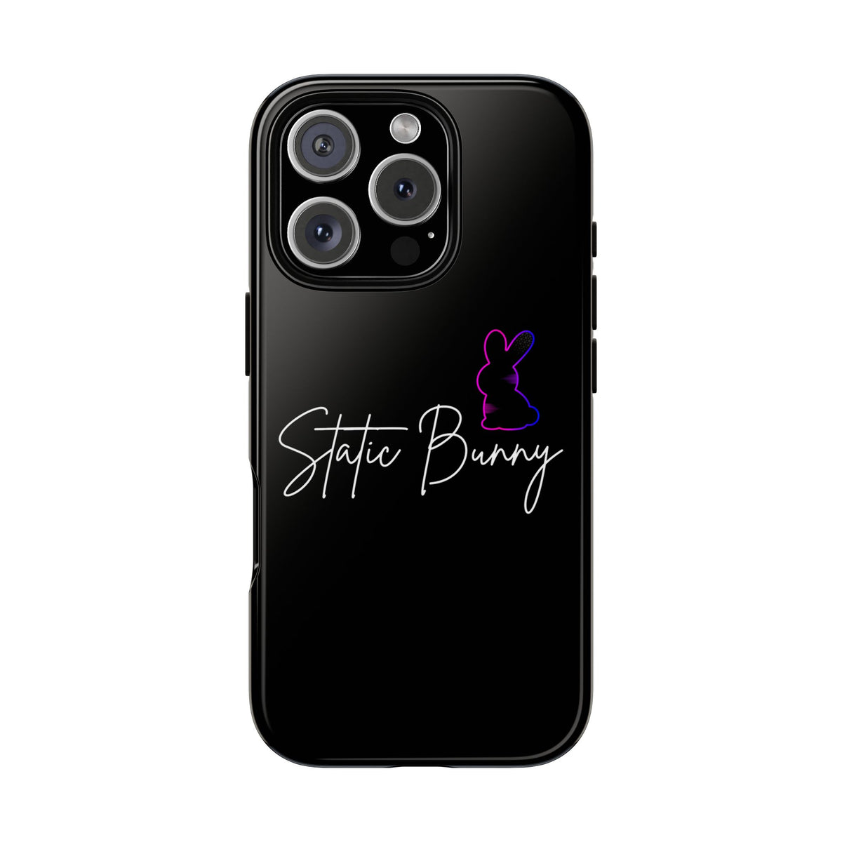Static Bunny Phone Case - Synthwave
