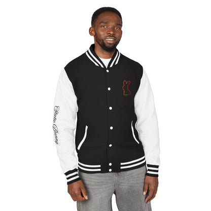 Static Bunny Letterman Jacket - Neon Sunset