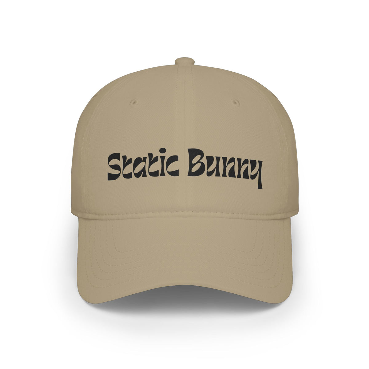 Static Bunny Baseball Cap - Radioactive Font