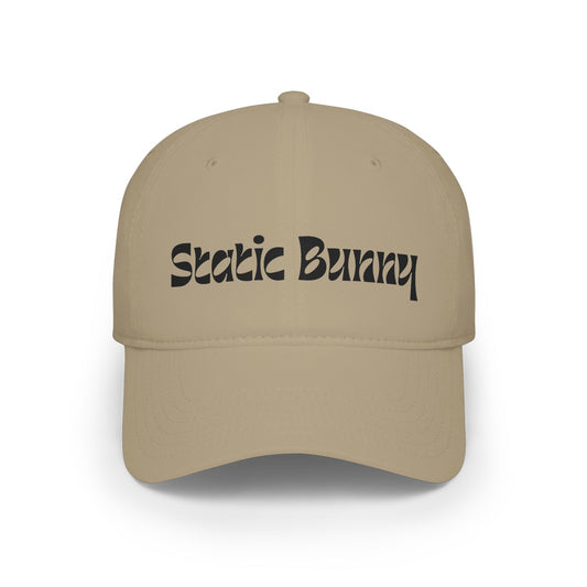 Static Bunny Baseball Cap - Radioactive Font