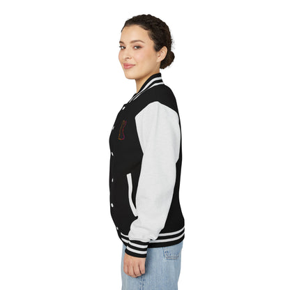 Static Bunny Letterman Jacket - Neon Sunset