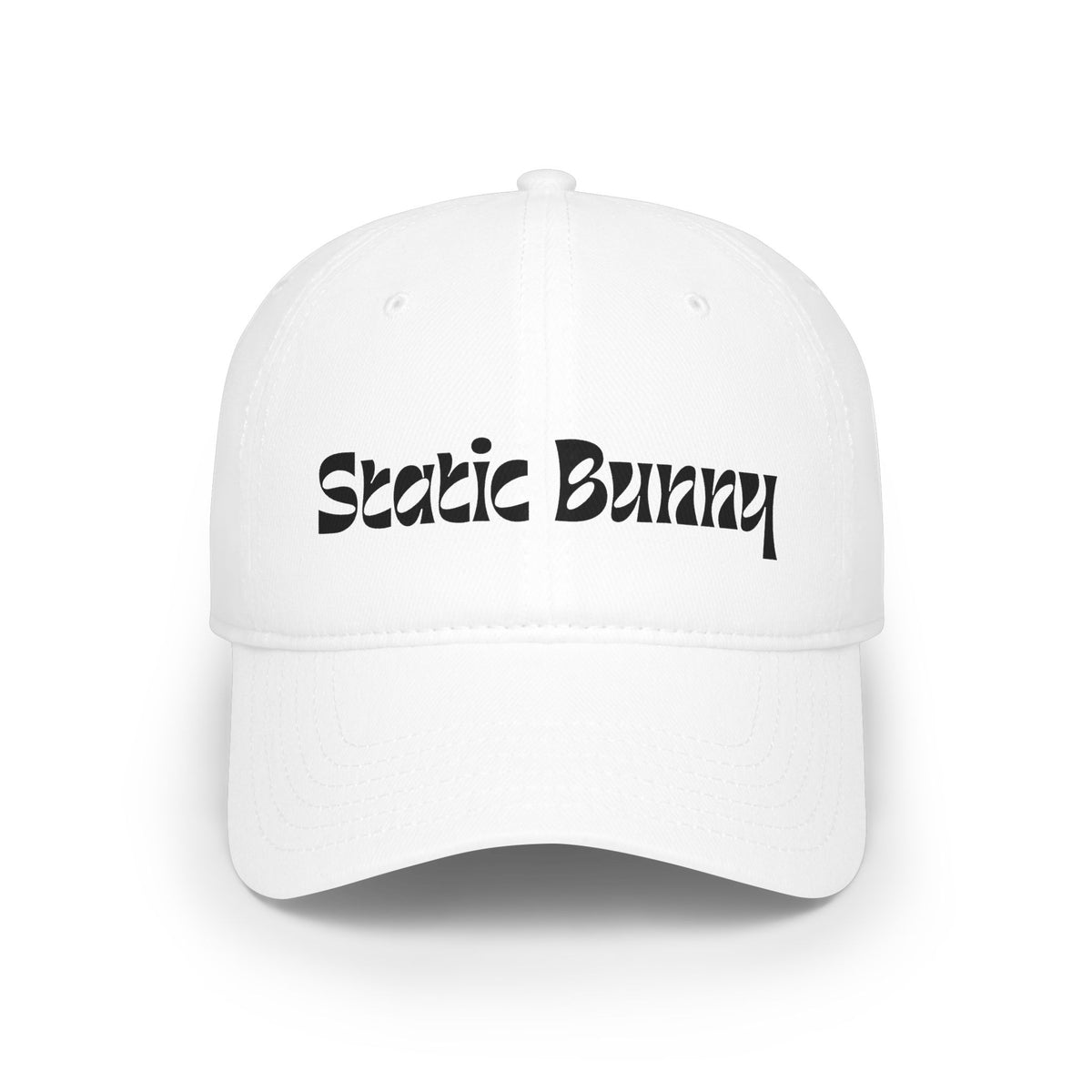 Static Bunny Baseball Cap - Radioactive Font