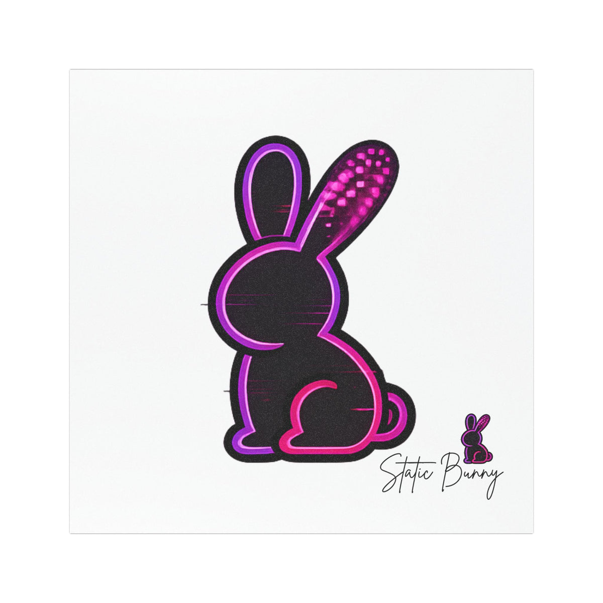 Static Bunny Car Magnet - Ultraviolet