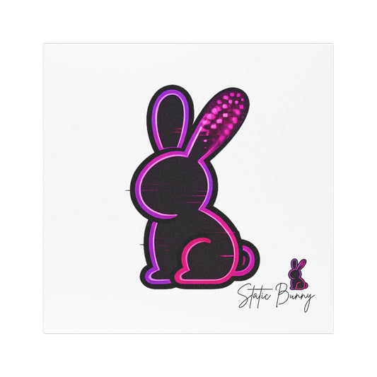 Static Bunny Car Magnet - Ultraviolet