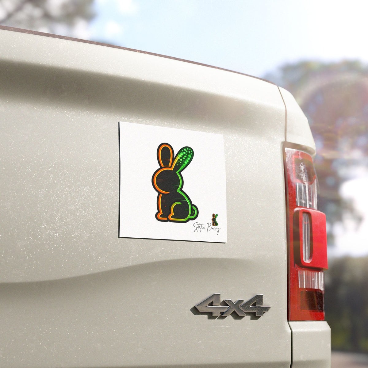 Static Bunny Car Magnet - Radioactive