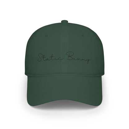 Static Bunny Baseball Cap - Ultraviolet Font