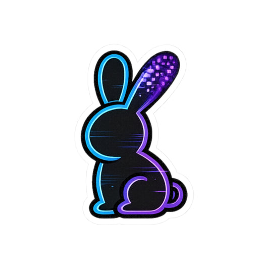 Static Bunny Sticker - Deep Hydro