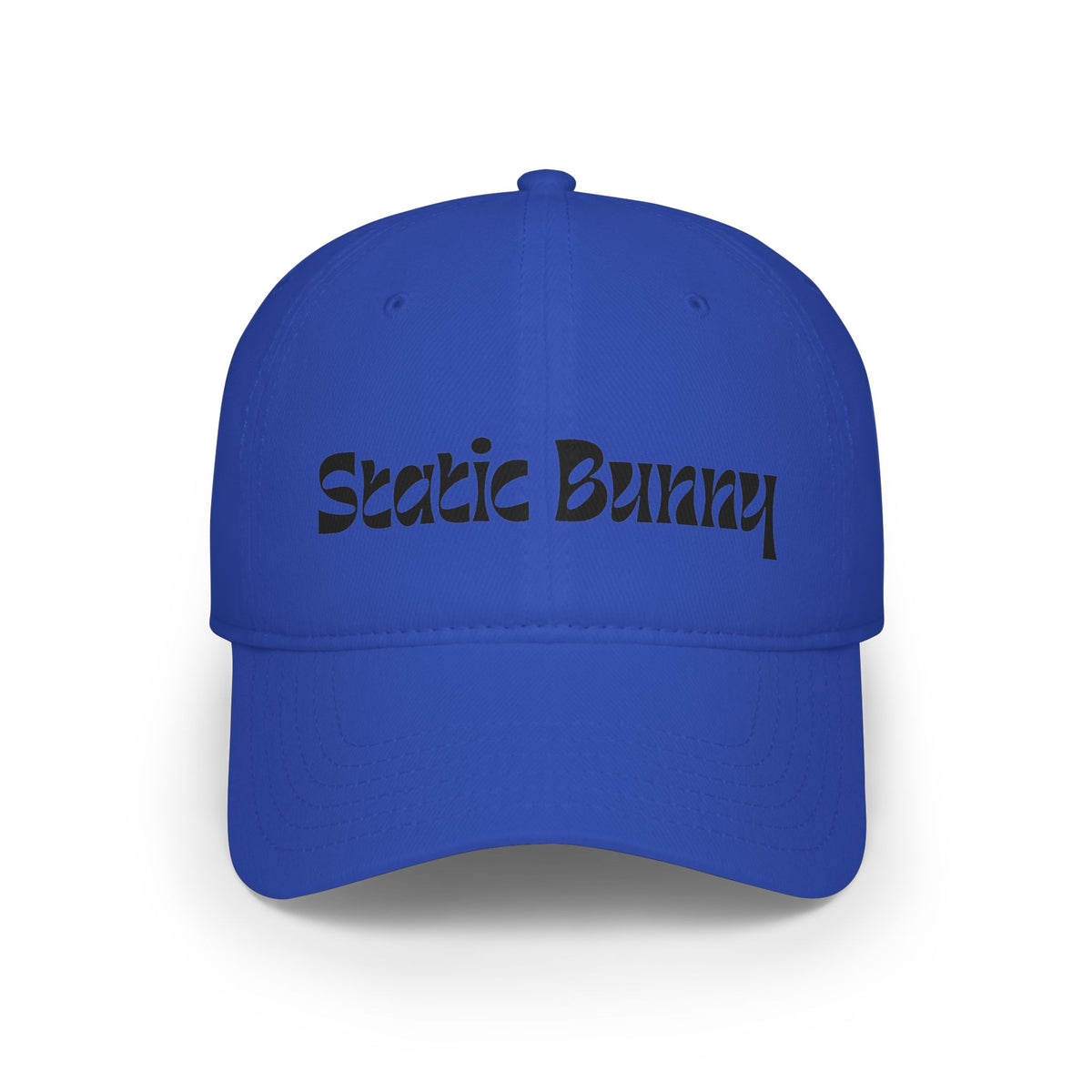 Static Bunny Baseball Cap - Radioactive Font